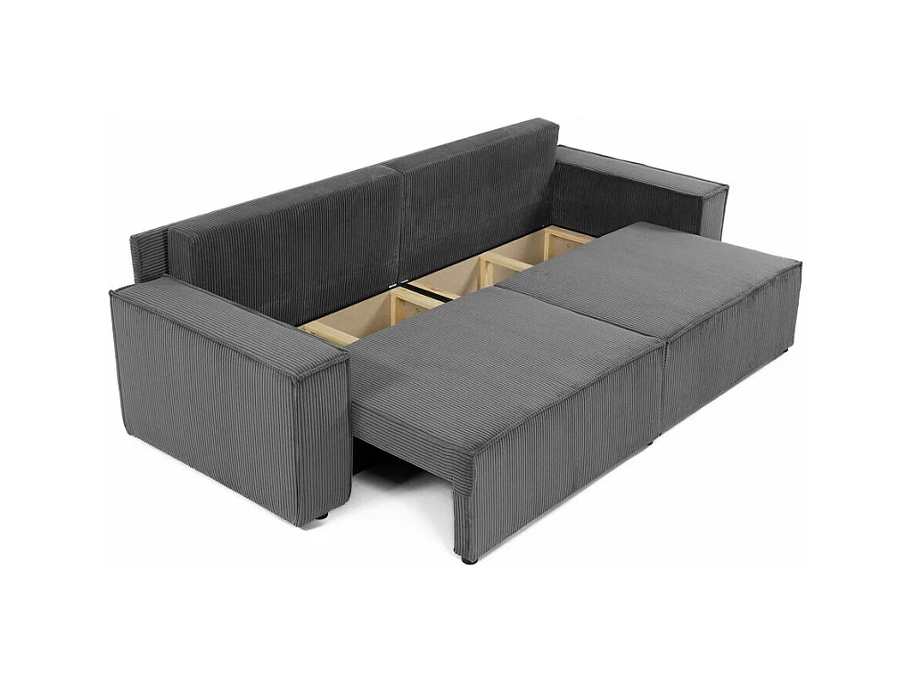 Canapé convertible Shelton 106, Boîte de literie, 82x245x90cm