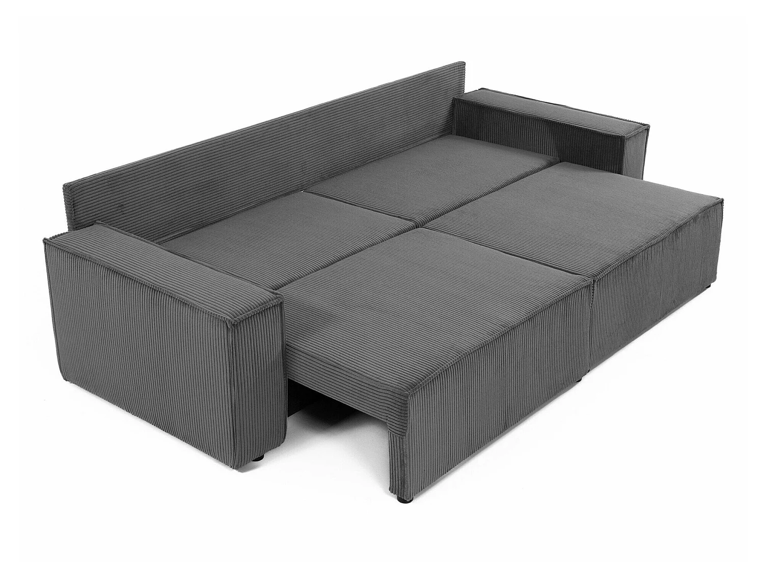 Canapé convertible 2 places en tissu vert SHELTON 82x245x90 cm