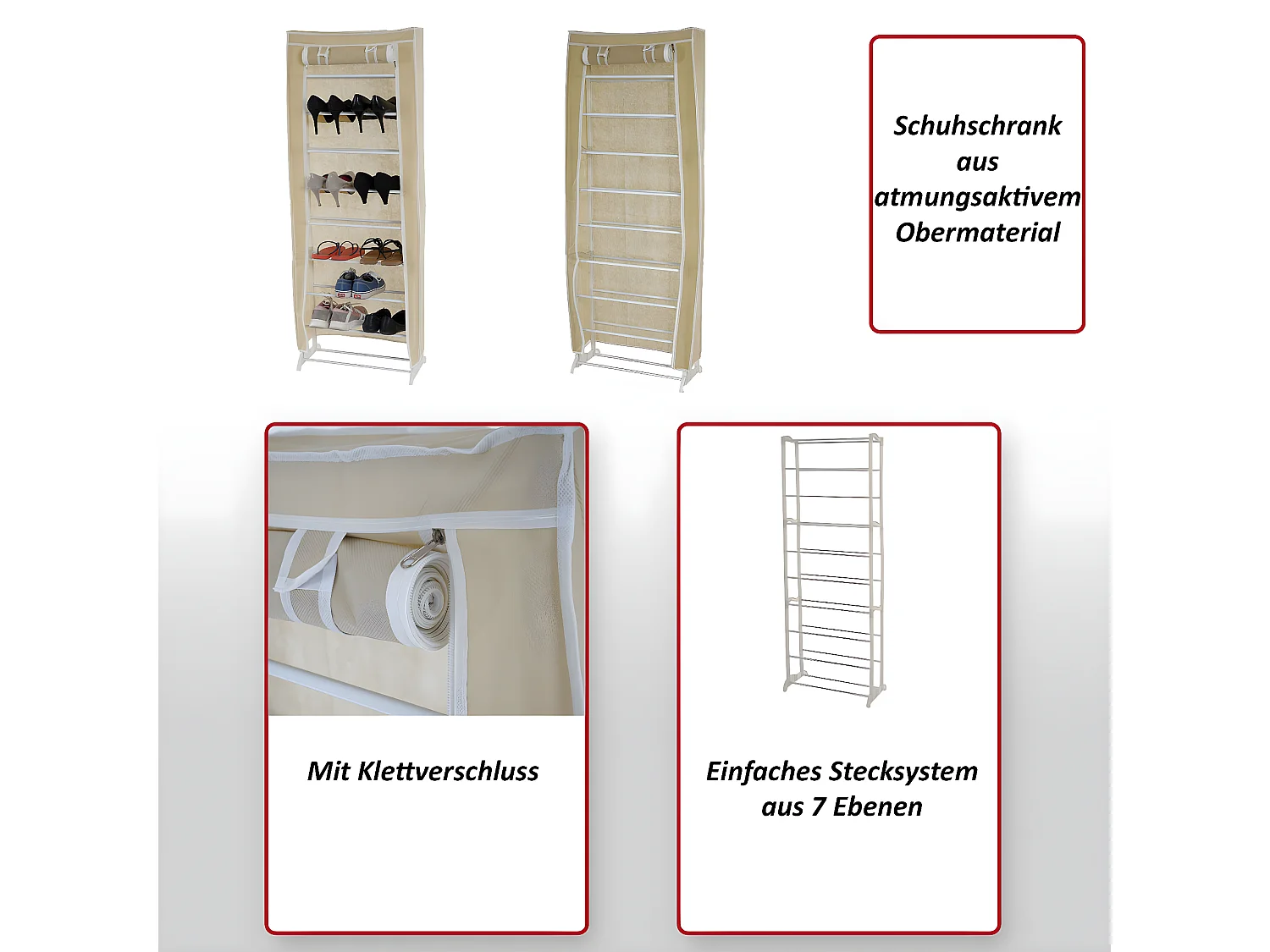 Armoire à chaussures en tissu