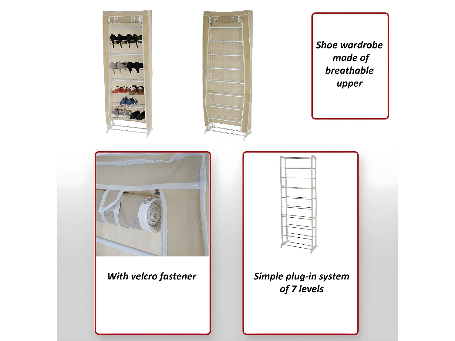 Armoire à chaussures en tissu