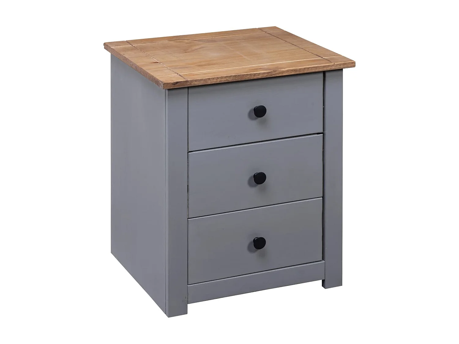 Nachtkastje Panama Range 46x40x57 cm grenenhout grijs
