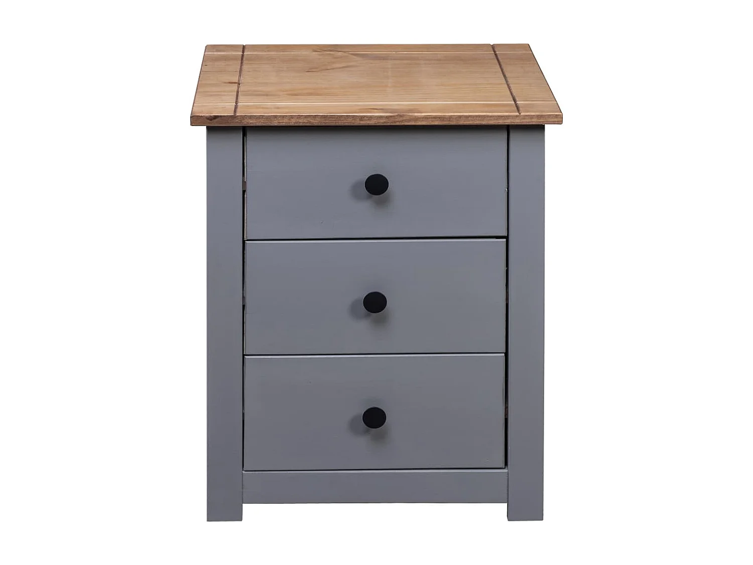 Nachtkastje Panama Range 46x40x57 cm grenenhout grijs