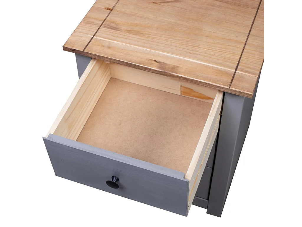 Nachtkastje Panama Range 46x40x57 cm grenenhout grijs