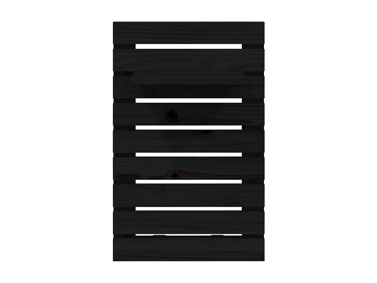 Wand-Nachttische 2 Stk. Schwarz Massivholz Kiefer