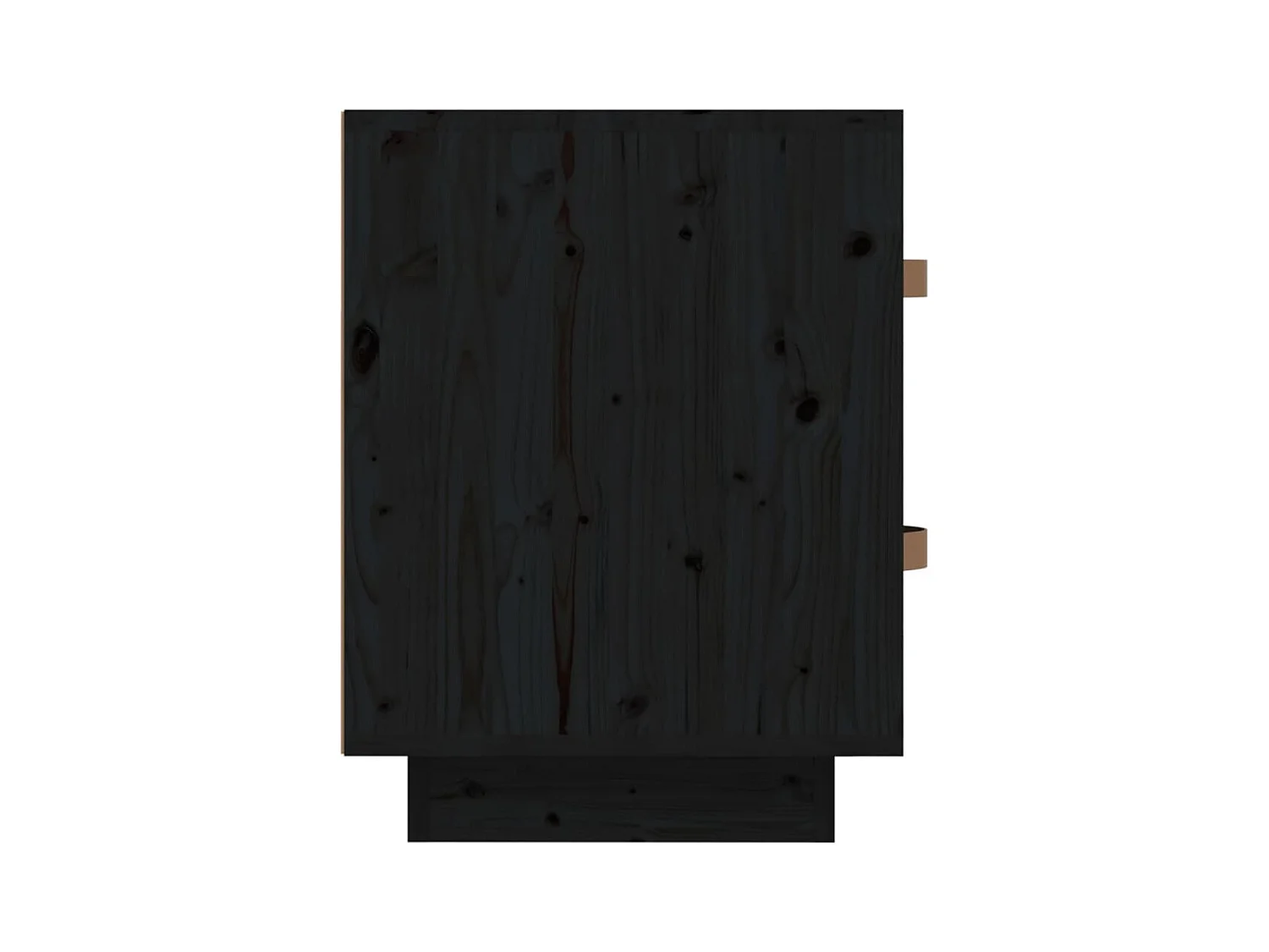 Nachttische 2 Stk. Schwarz 40x34x45 cm Massivholz Kiefer