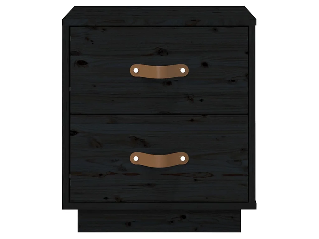   Nachtkastjes 2 st 40x34x45 cm massief grenenhout zwart