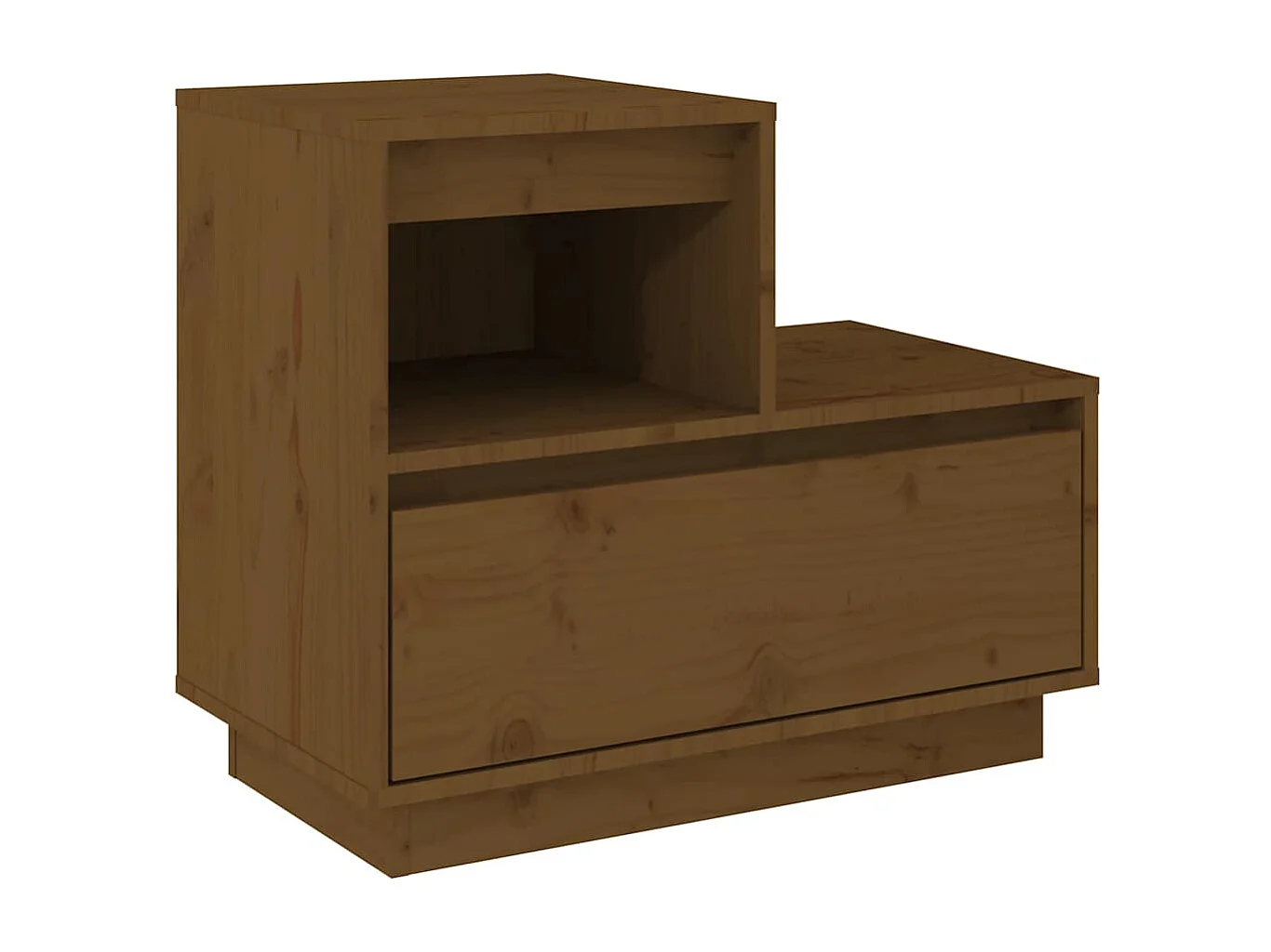 Tables de chevet 2pcs Marron miel 60x34x51cm Bois de pin massif