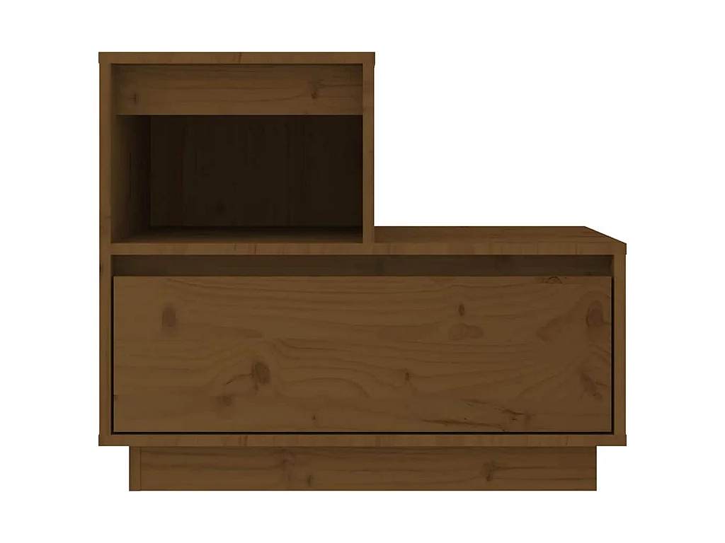 Comodini 2 pz Marrone Ambrato 60x34x51 cm in Legno di Pino
