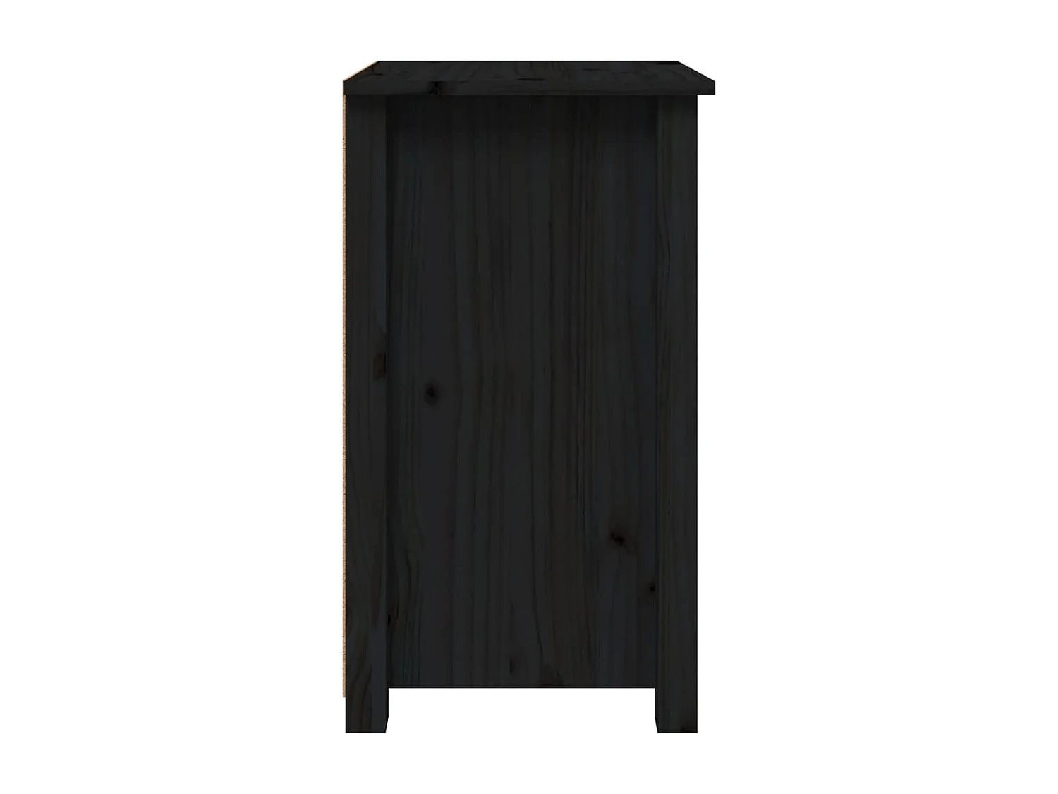 Nachtkastjes 2 st 40x35x61,5 cm massief grenenhout zwart