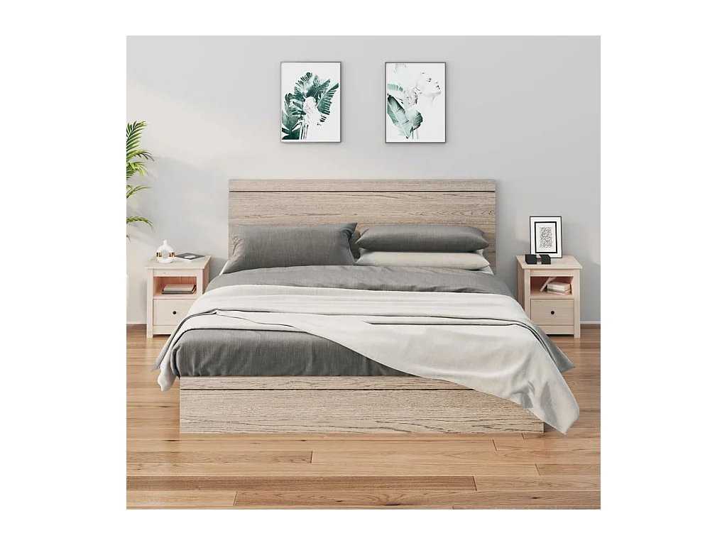 Nachttische 2 Stk. 40x35x49 cm Massivholz Kiefer