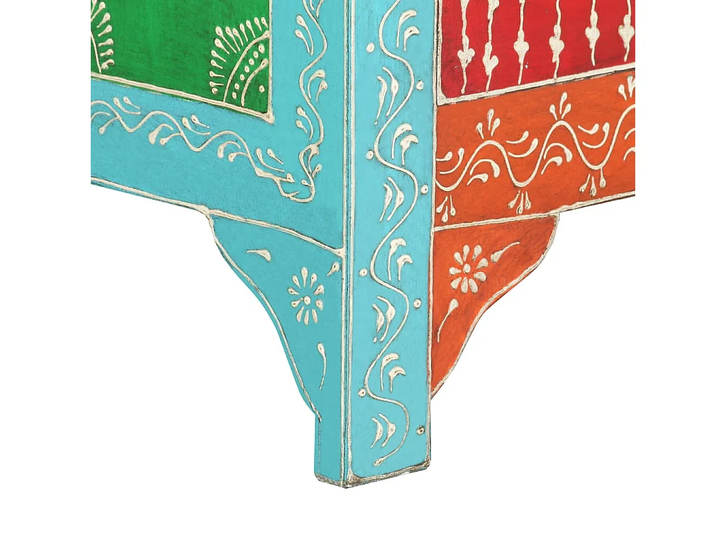 Handbemalter Nachttisch 40×30×50 cm Mango Massivholz