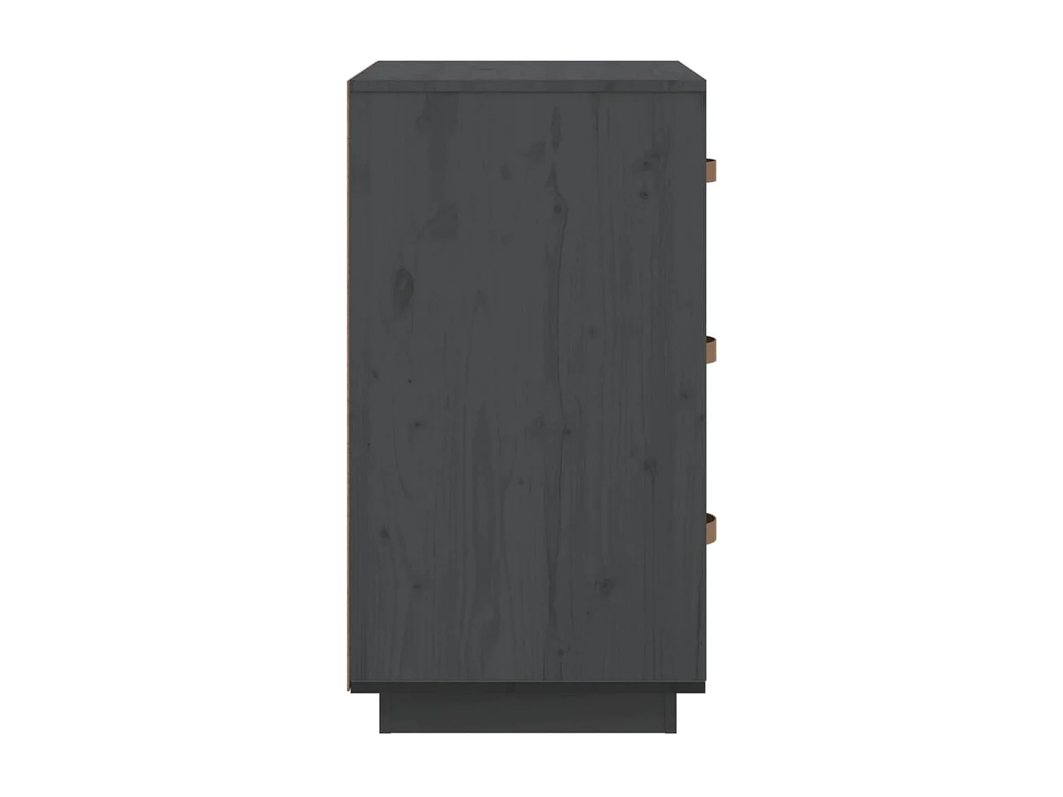 Comodini Grigi 2 pz 40x40x75 cm in Legno Massello di Pino