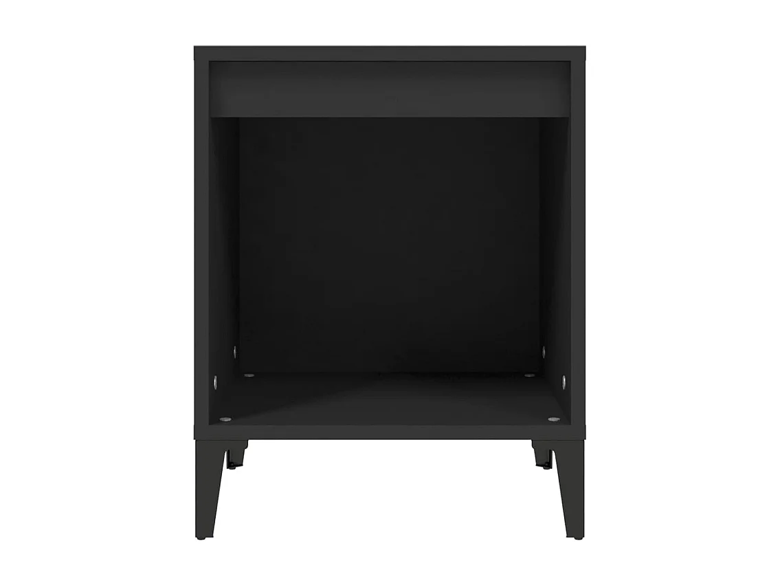 Comodini 2 pz Nero 40x35x50 cm