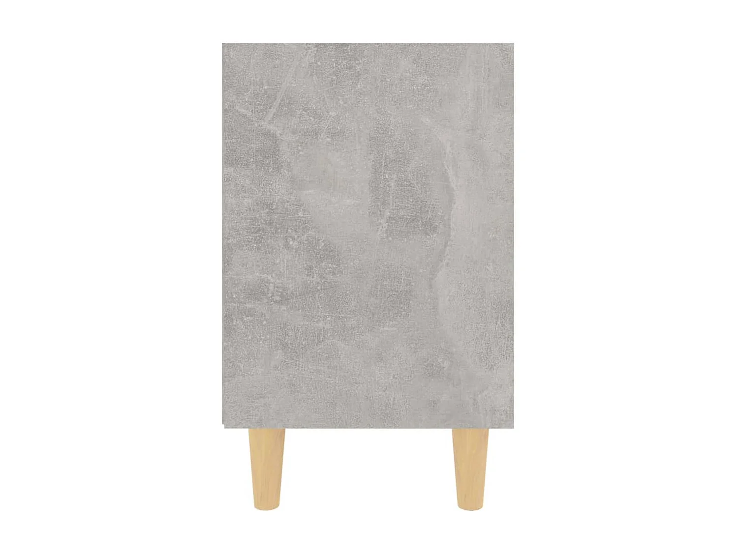 Table de chevet avec pieds en bois Gris béton 40x30x50 cm