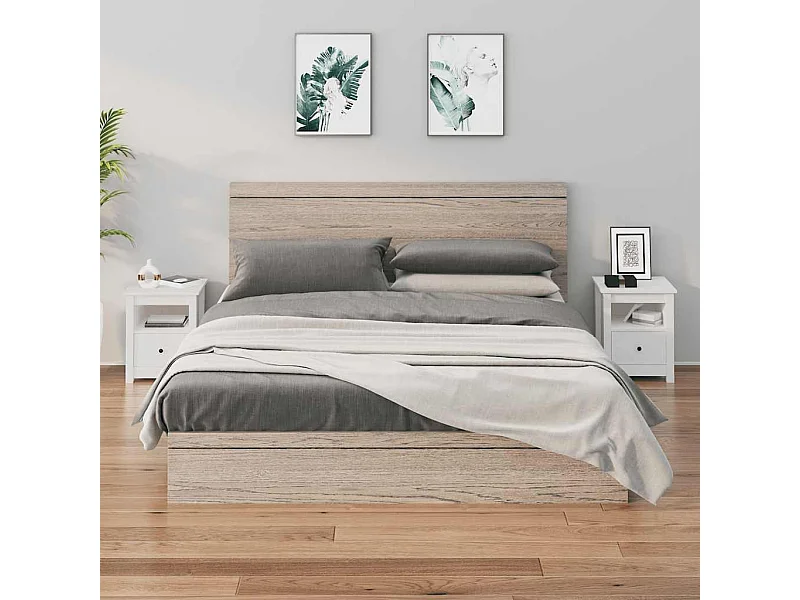 Comodini 2 pz Bianchi 40x35x49 cm in Legno Massello di Pino