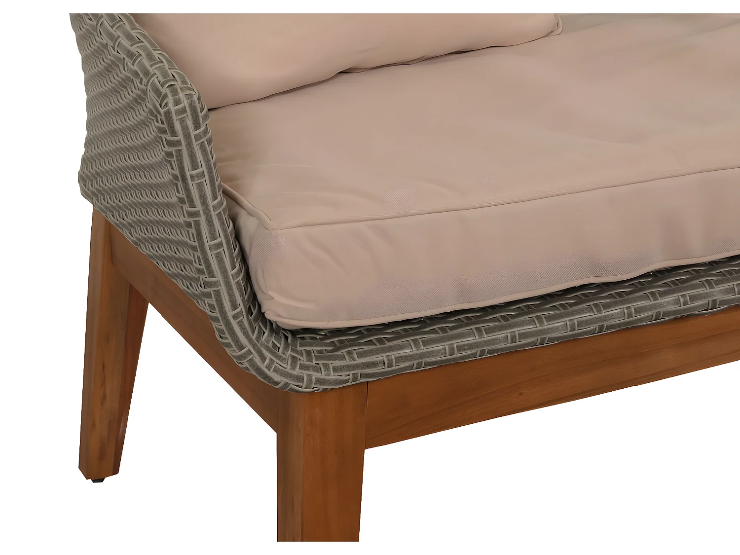 Tuinset MCW-N37,  grijs, kussens beige