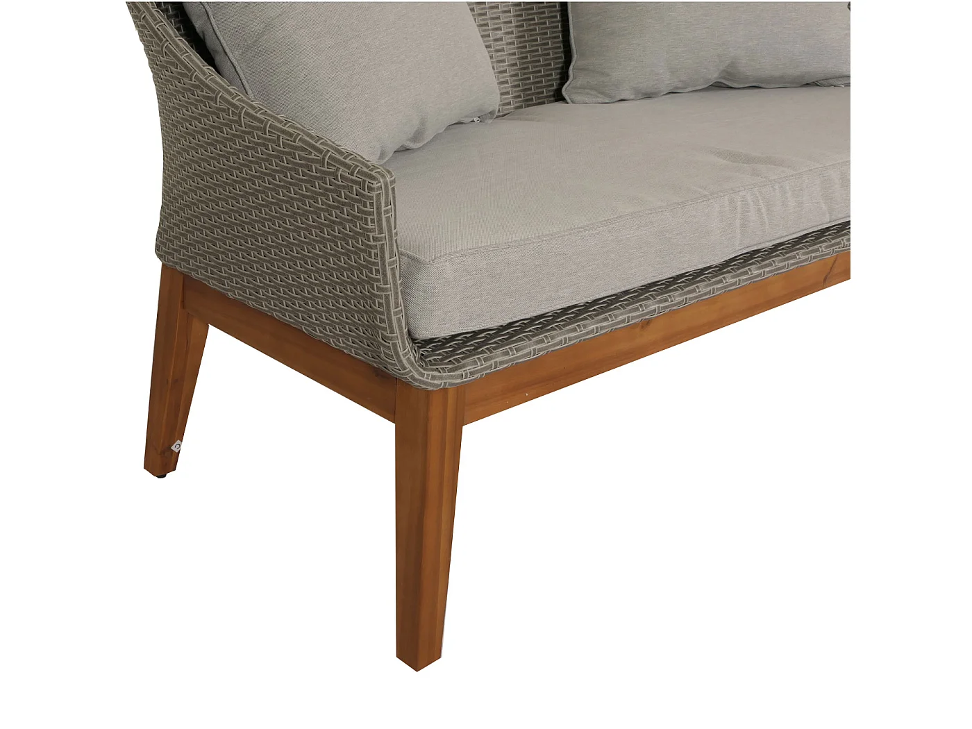 MCW-N37 garden furniture set,  grey, light grey cushions