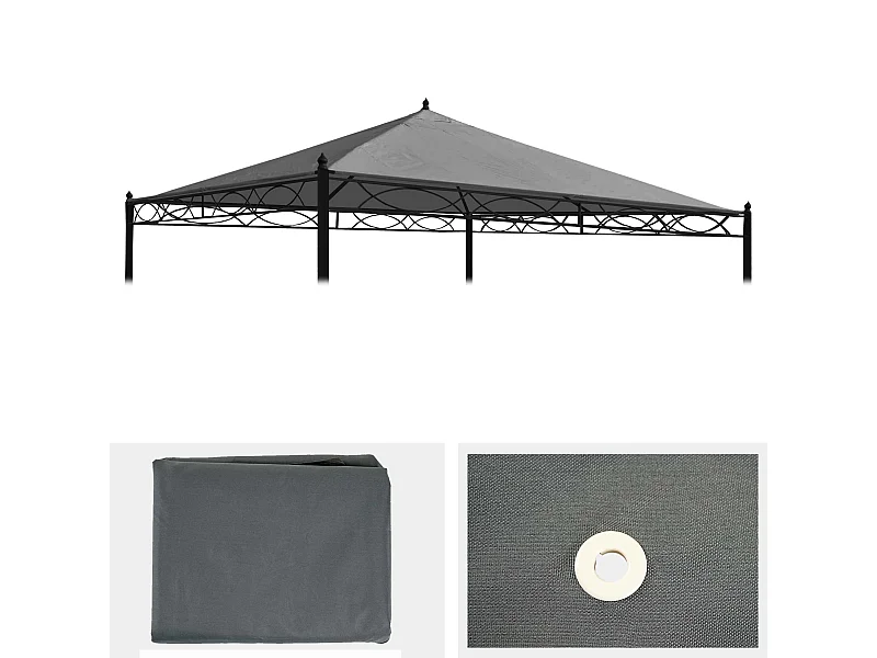 Wymiana pokrycia dachu pergola Calpe I,  Szary