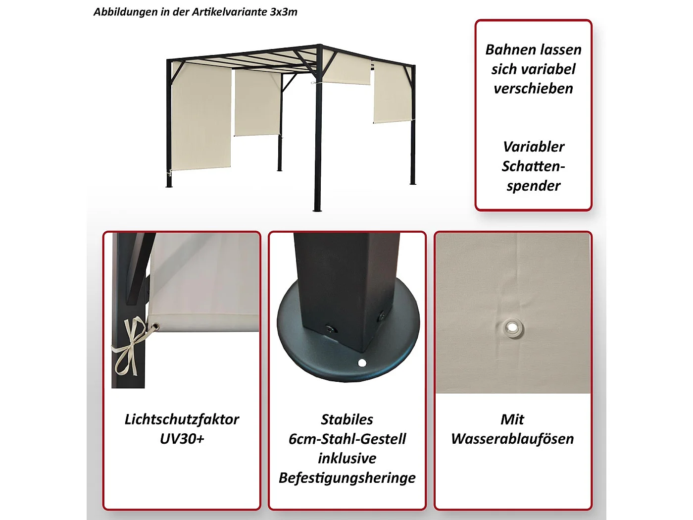 Pergola Beja,  4x4 m