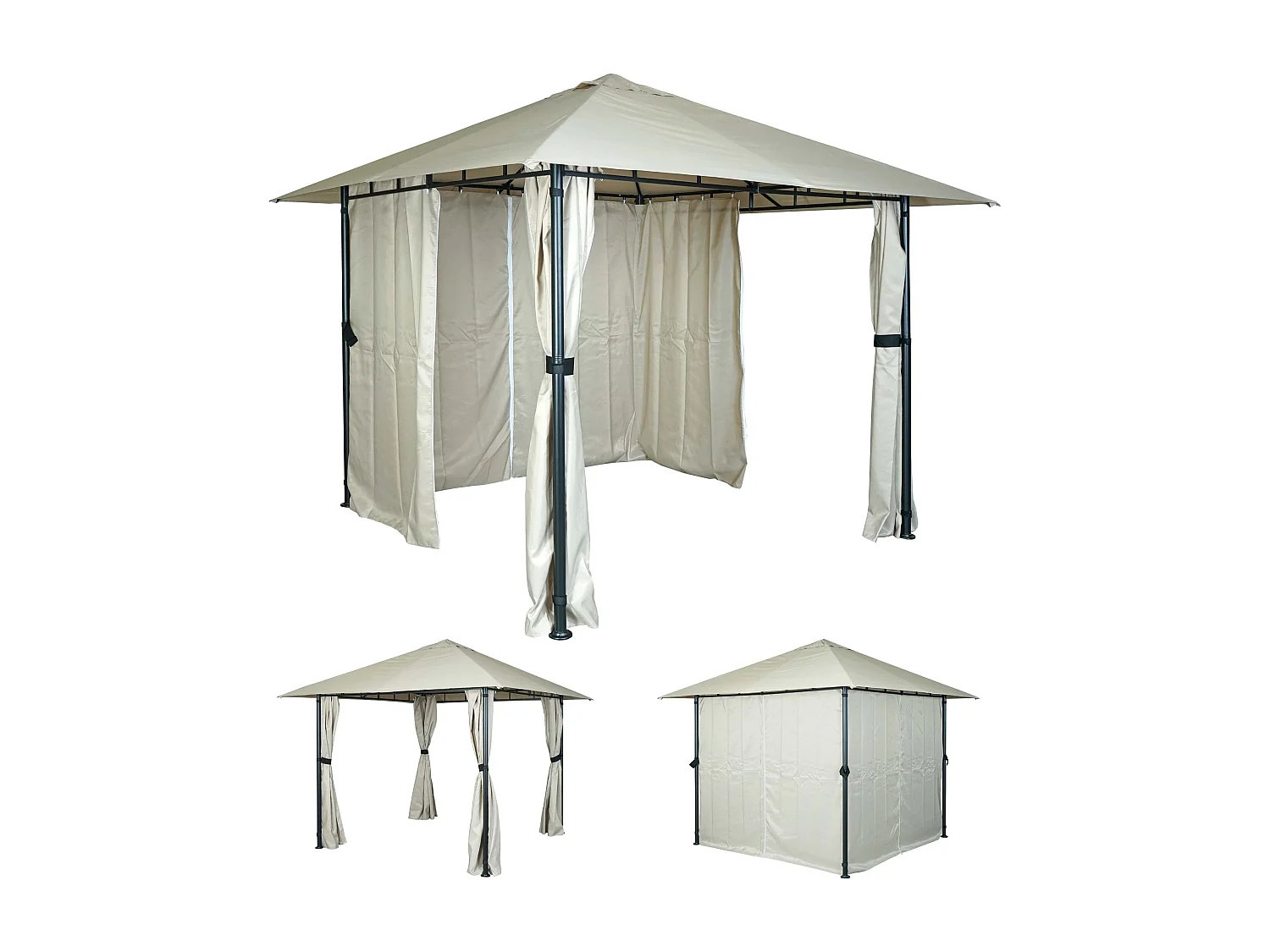 Pergola MCW-J63,  crème-beige