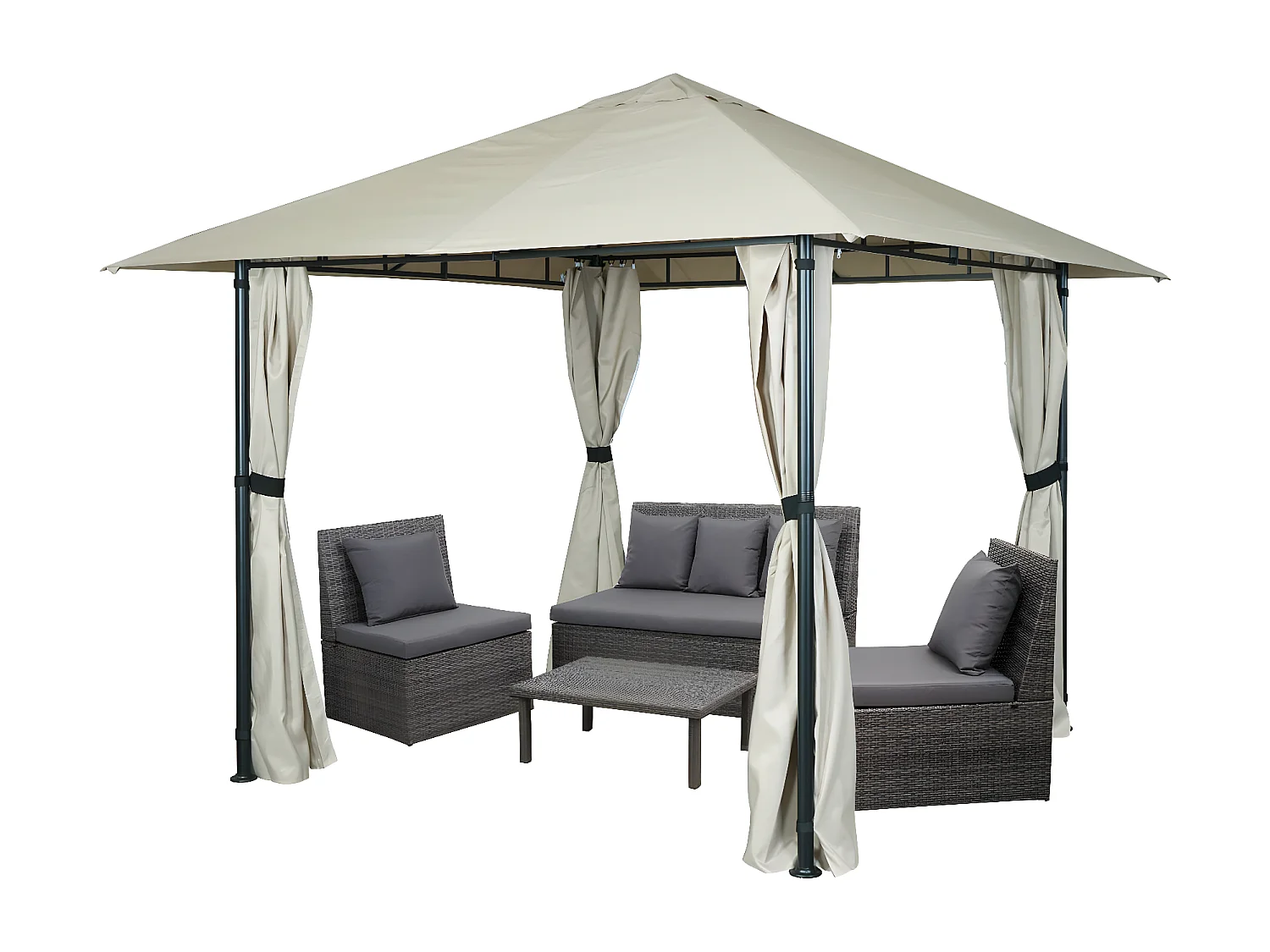 Pergola MCW-J63,  crème-beige