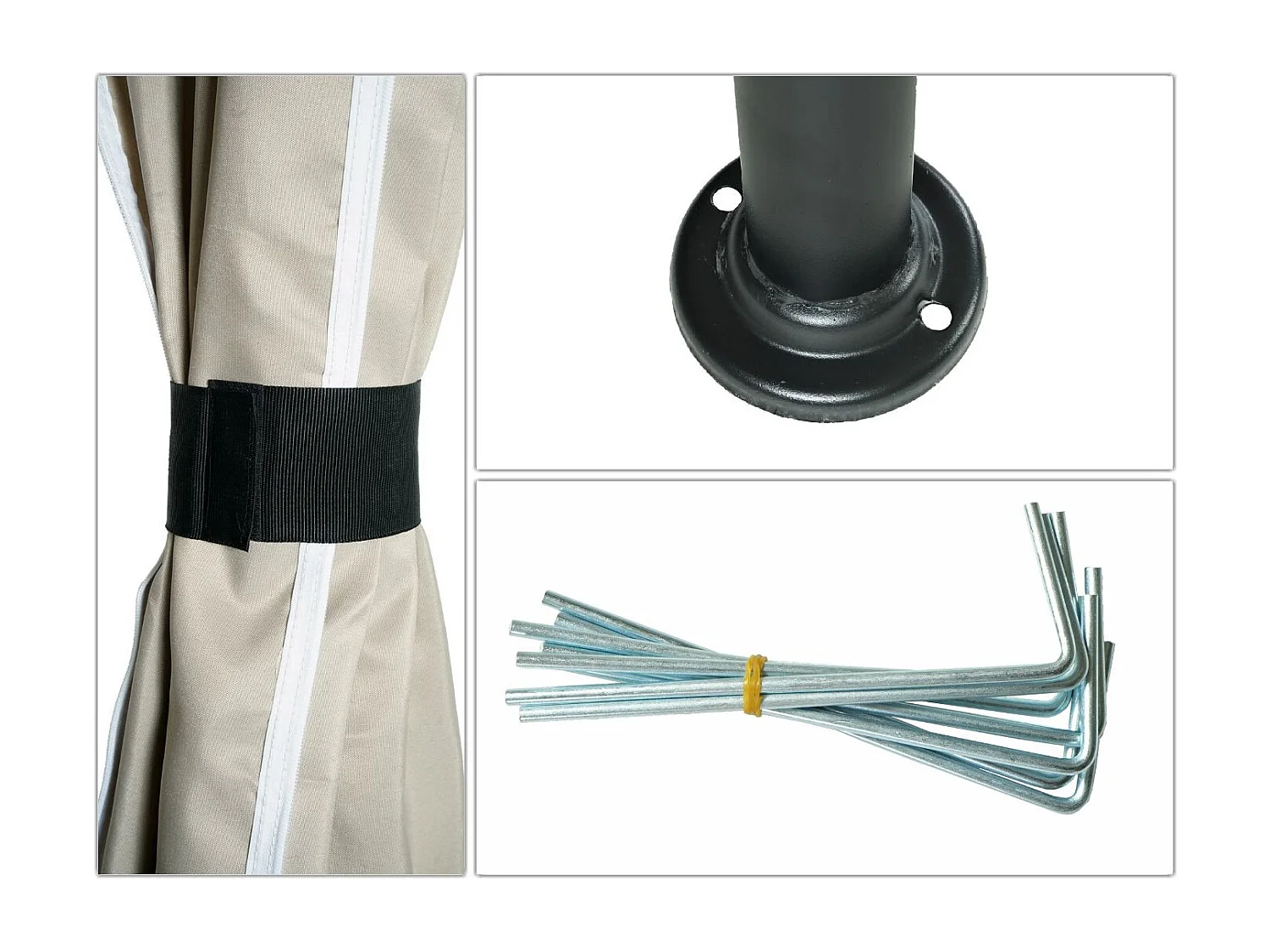 Pergola MCW-J63,  crème-beige