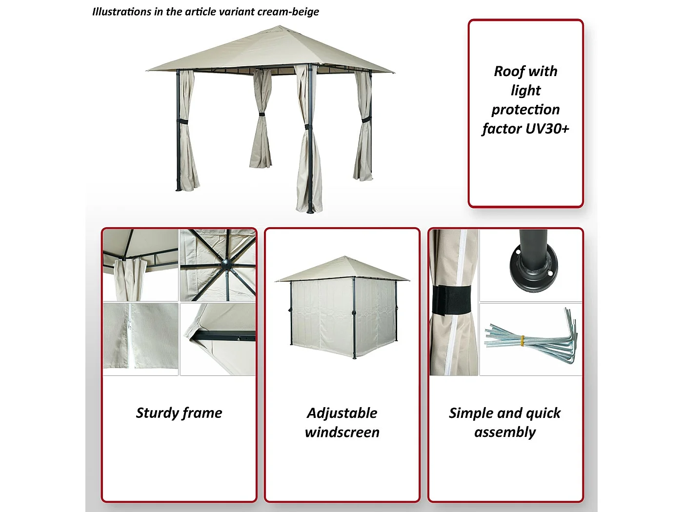 Pergola MCW-J63,  cream-beige
