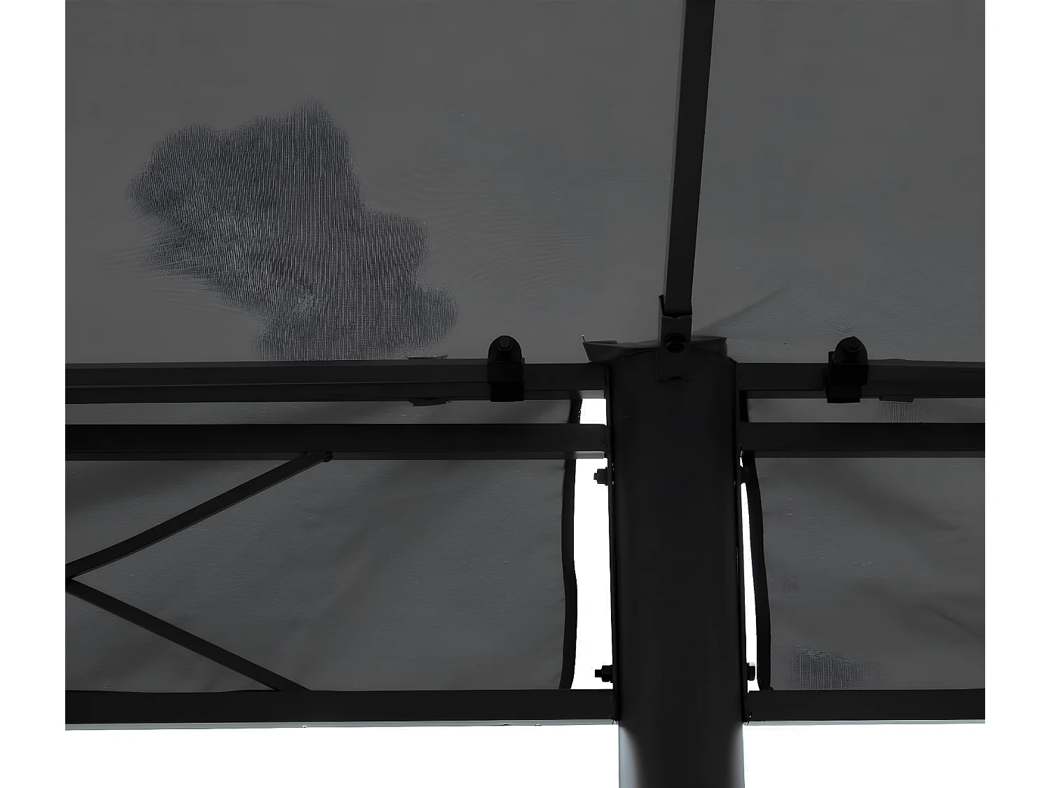 Pergola Calpe IV,  szary z boczną ścianą + moskitiera