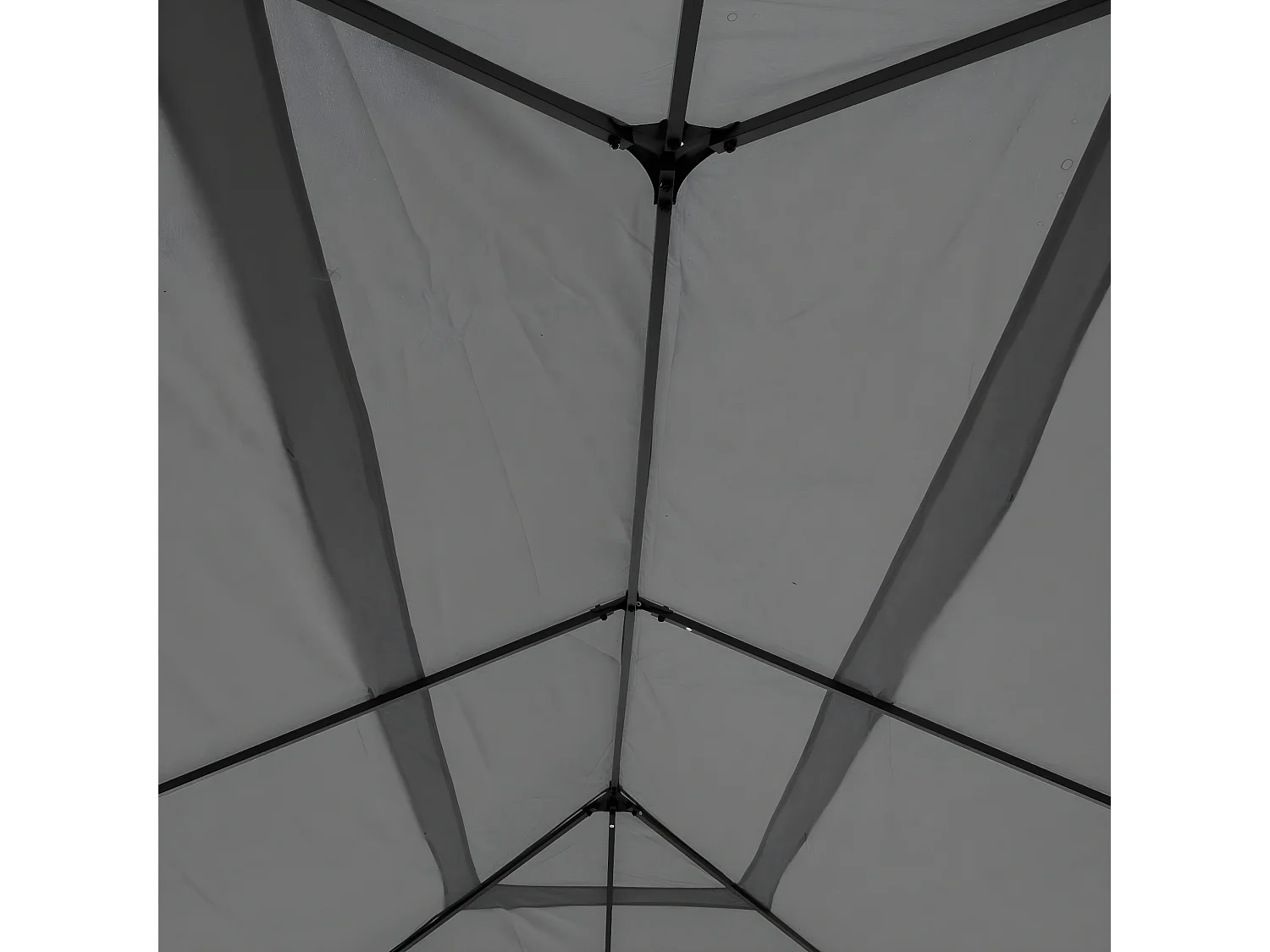 Pergola Calpe IV,  szary z boczną ścianą + moskitiera