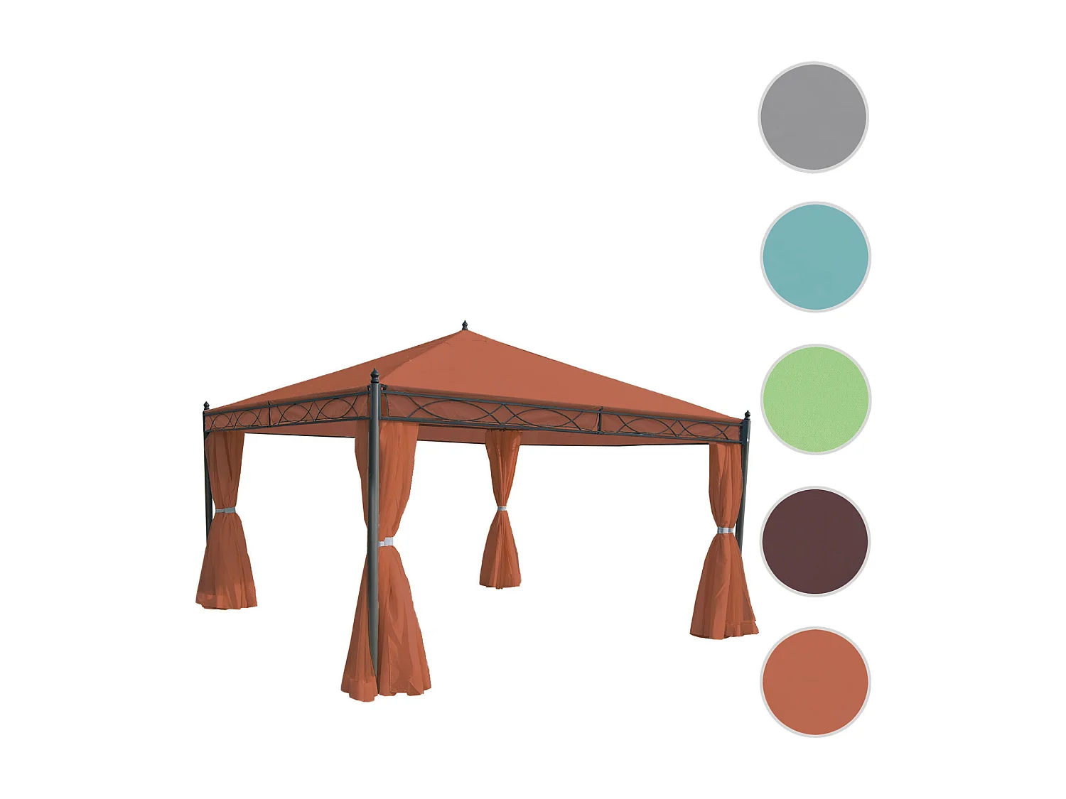 Pergola Calpe III,  terakota-brąz 4x4m