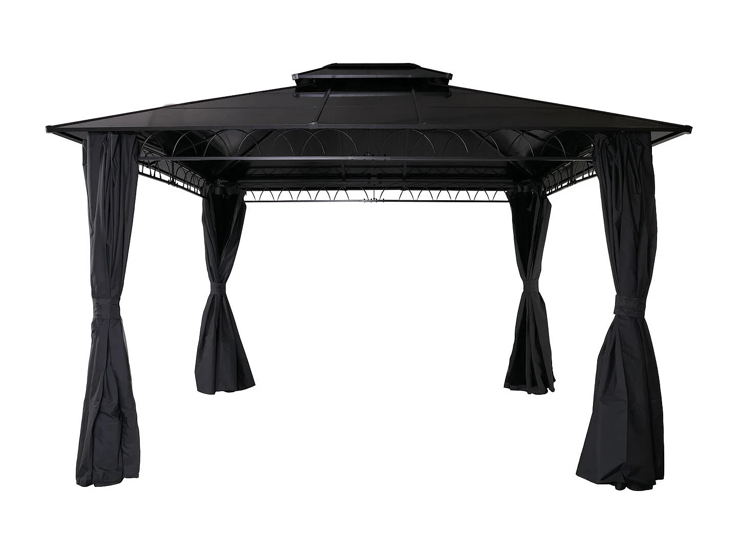 Pergola med fast tag MCW-M81,  grå