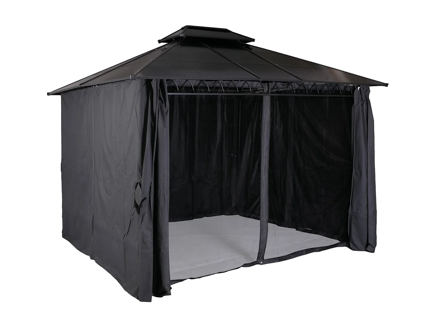 Pergola med fast tag MCW-M81,  grå