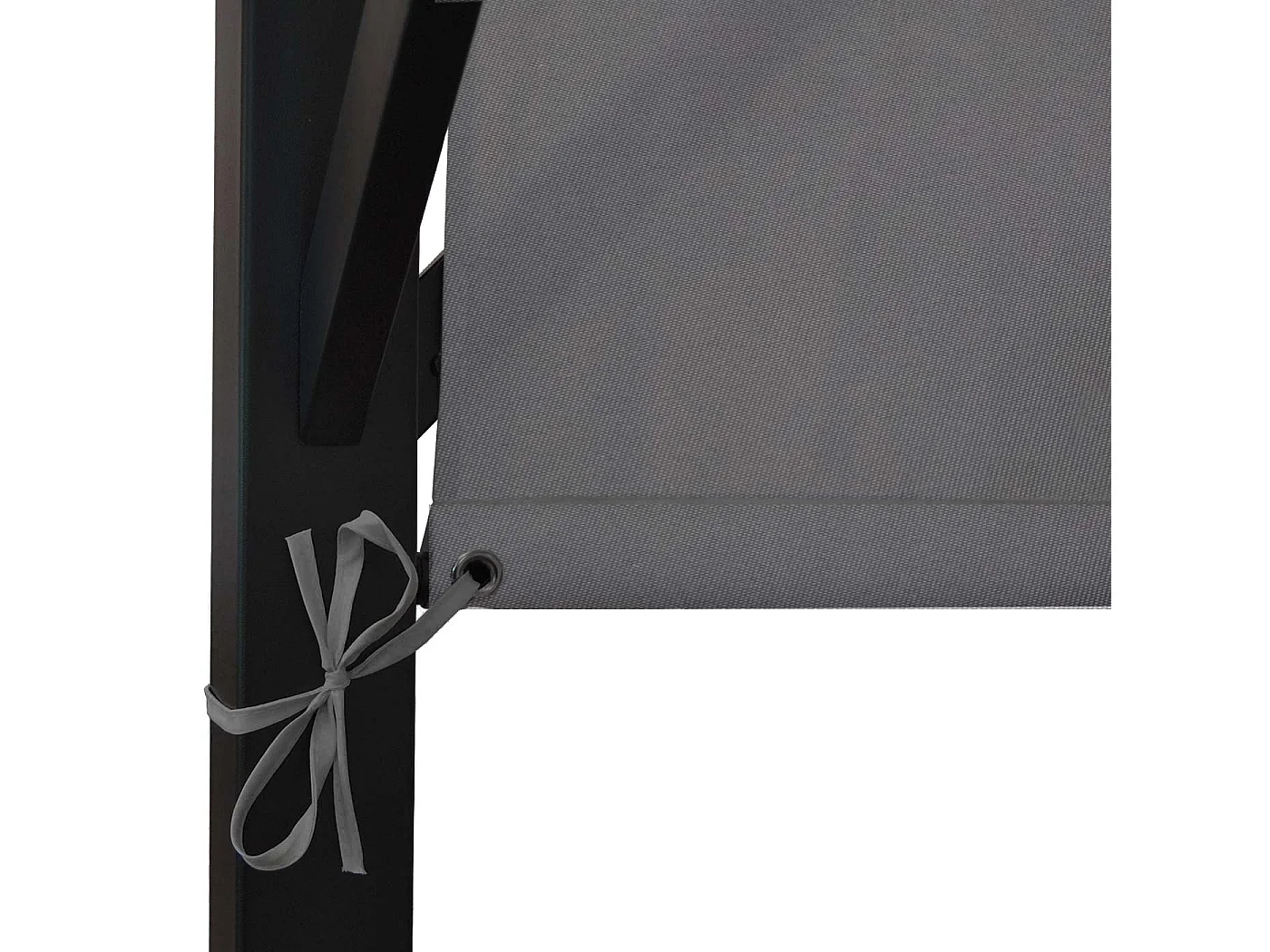 Gazebo pergola regolabile baldacchino moderno elegante giardino patio Baia acciaio poliestere ~ 3x3m grigio