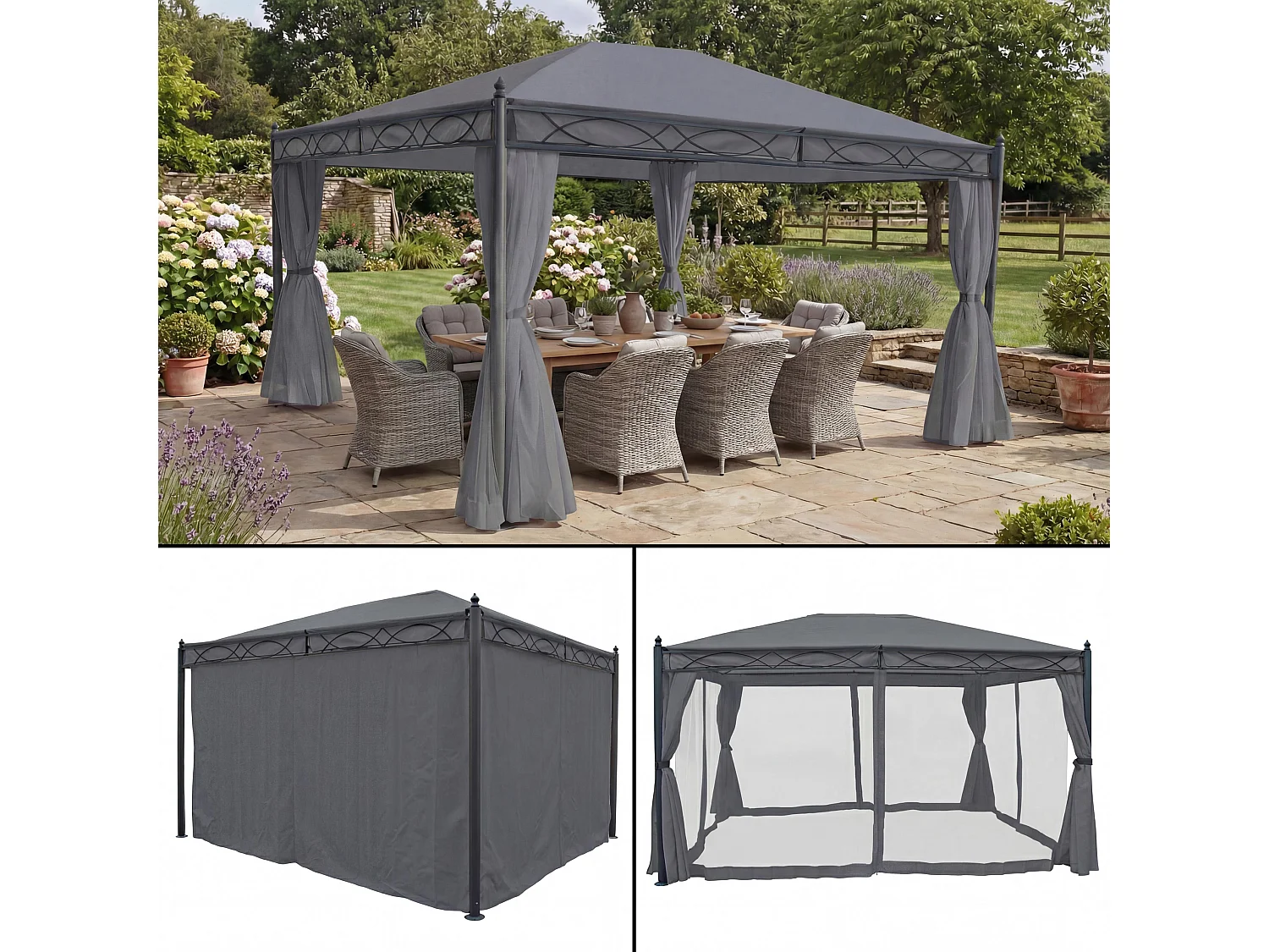 Pergola Calpe I,  grå 4x3 m