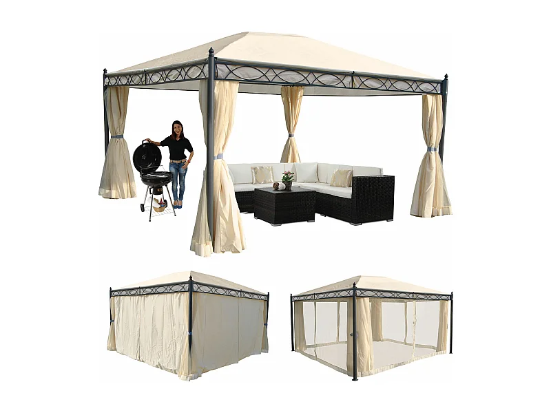 Pergola Calpe I,  kremowy 4x3m