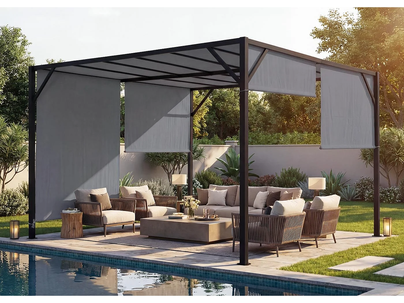 Pergola Beja szary,  4x3m