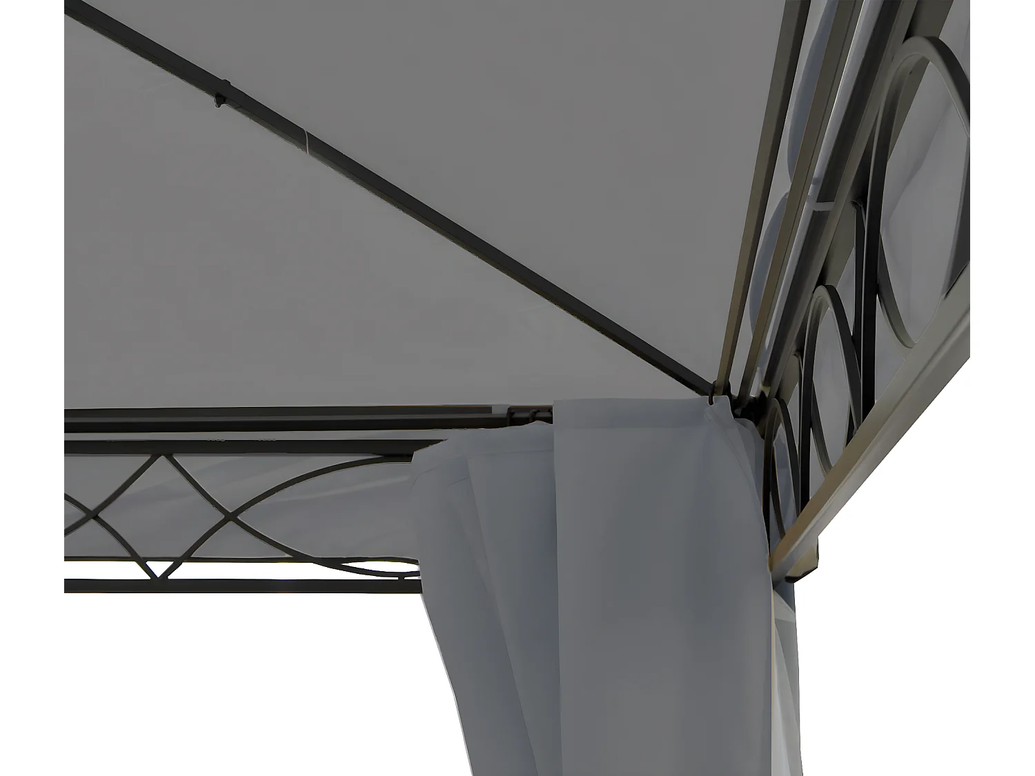 Pergola Calpe III,  lichtgrijs 4x4m