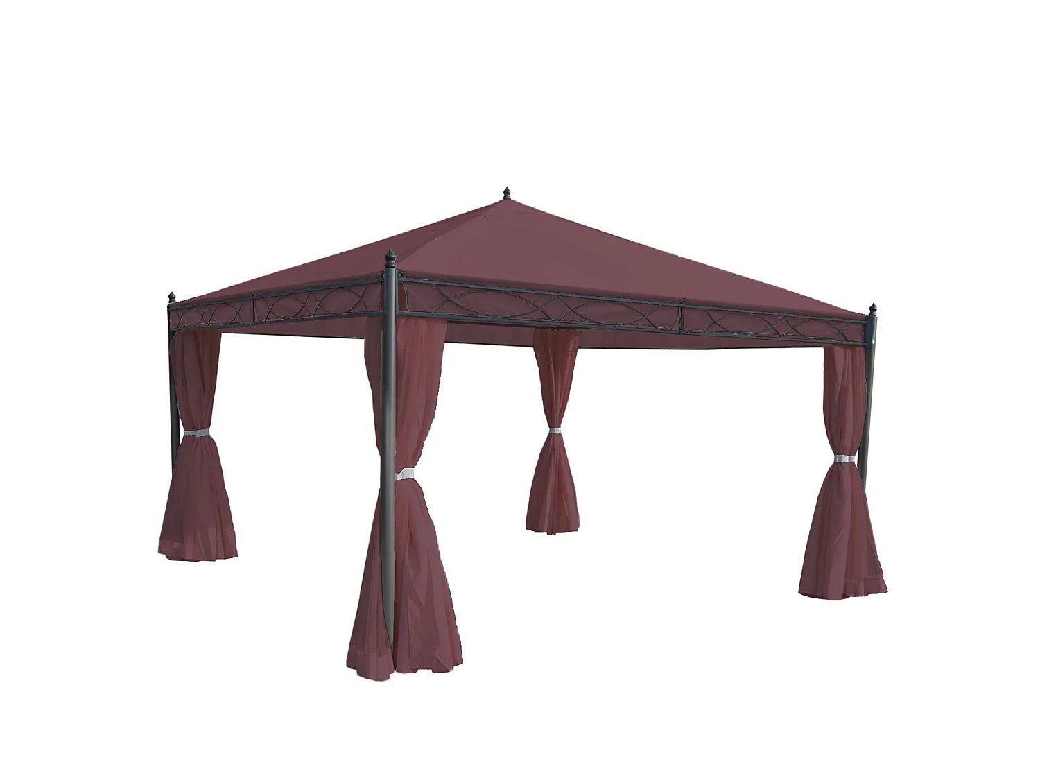 Pergola Calpe III, Rot-braun 4x4m