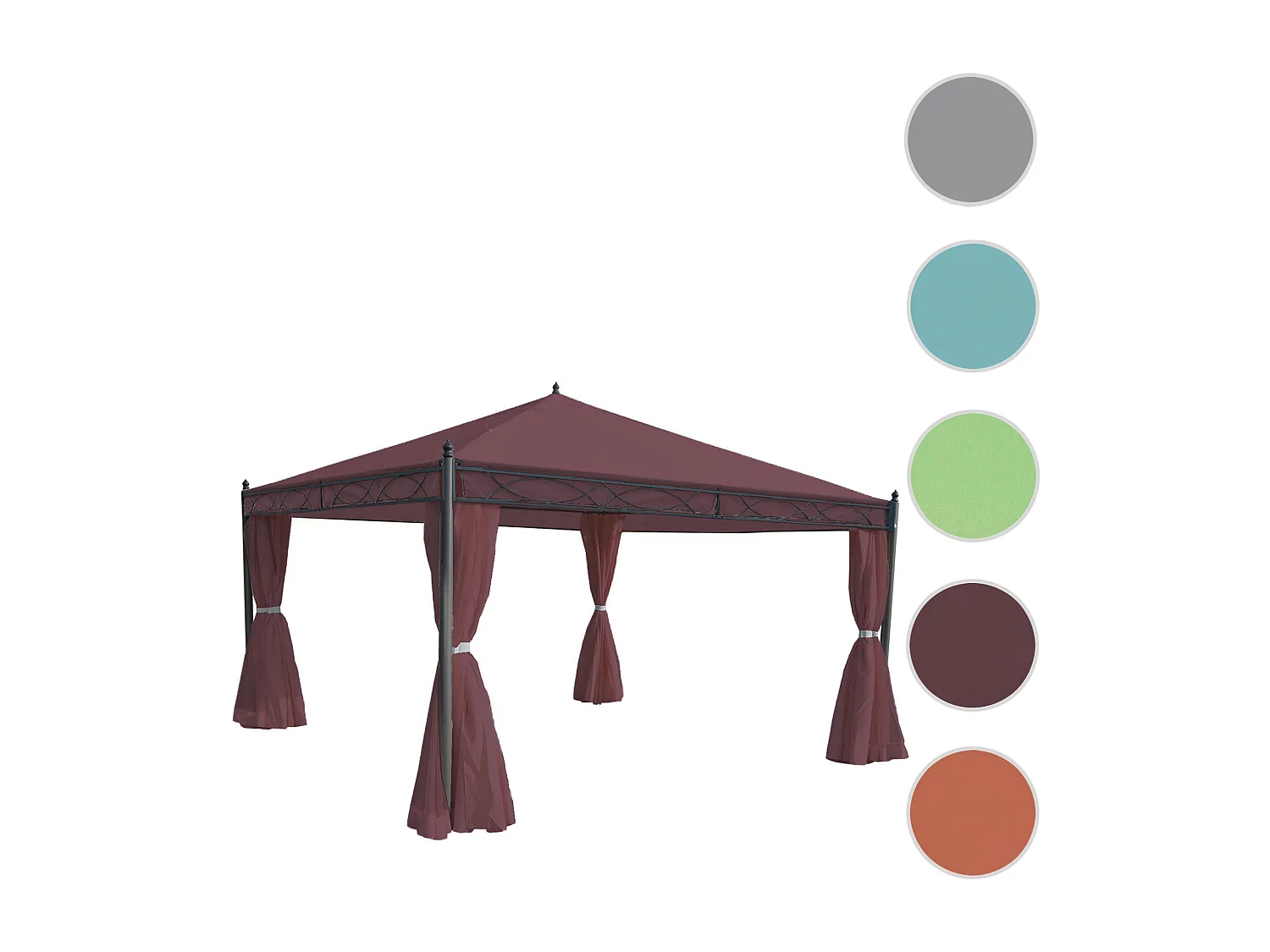 Pergola Calpe III, Rot-braun 4x4m