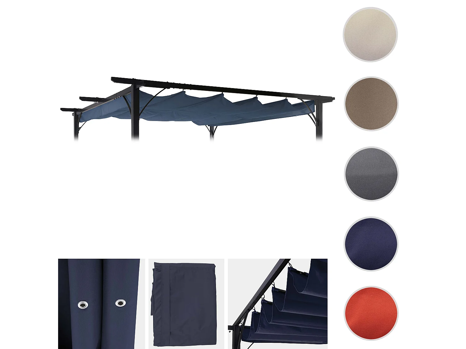Vervangende bekleding dak pergola MCW-C42,  blauw