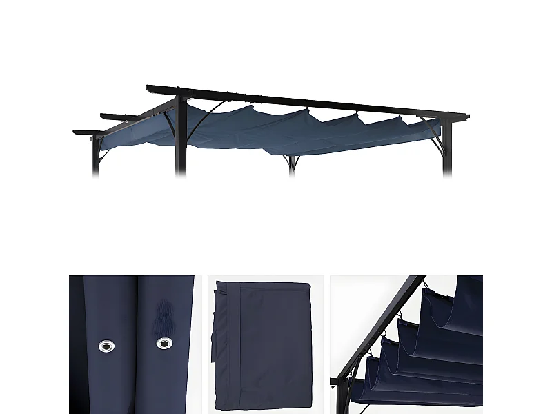 Ersatzbezug Dach Pergola MCW-C42, Blau