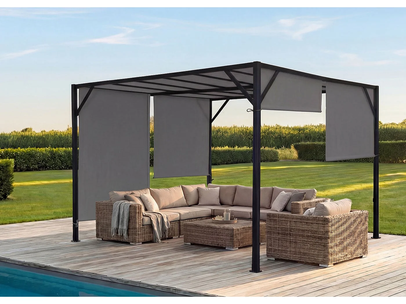 Pergola Beja szary,  4x4m