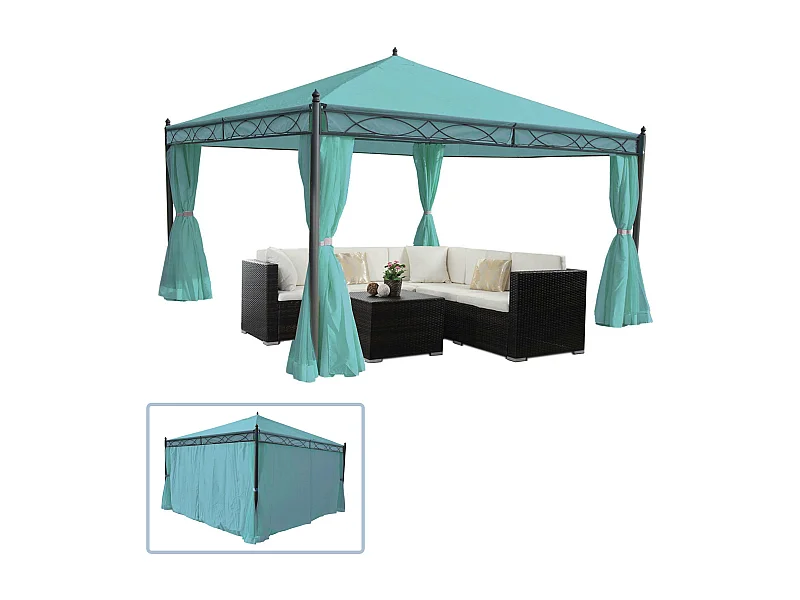 Pergola Calpe III,  turkus 4x4m