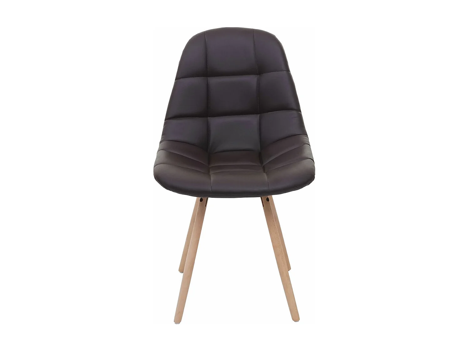 Krzesło do jadalni MCW-A60 I (zestaw 2 sztuk),  faux leather brązowy