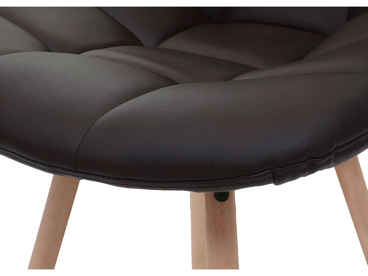 Krzesło do jadalni MCW-A60 I (zestaw 2 sztuk),  faux leather brązowy