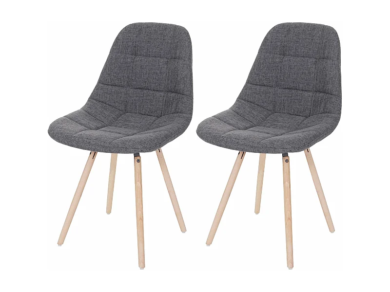 Krzesło do jadalni MCW-A60 I (zestaw 2 sztuk),  tkanina/tekstylia szary