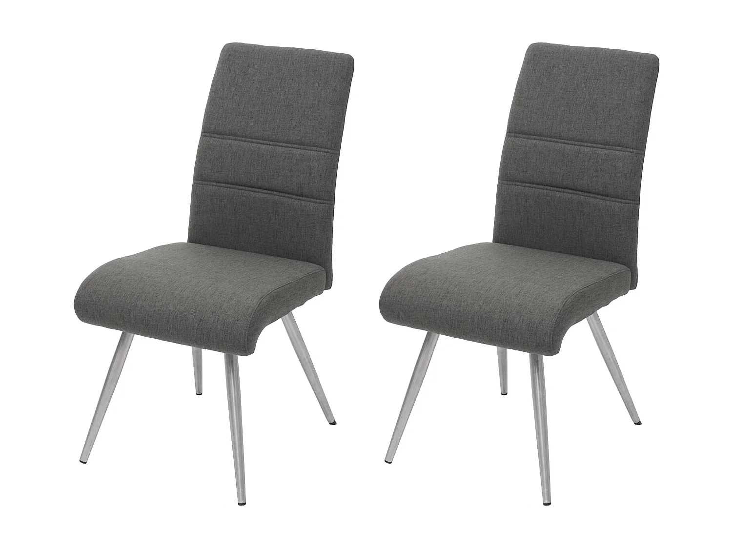 Silla de comedor MCW-G55 (set de 2),  gris-marrón