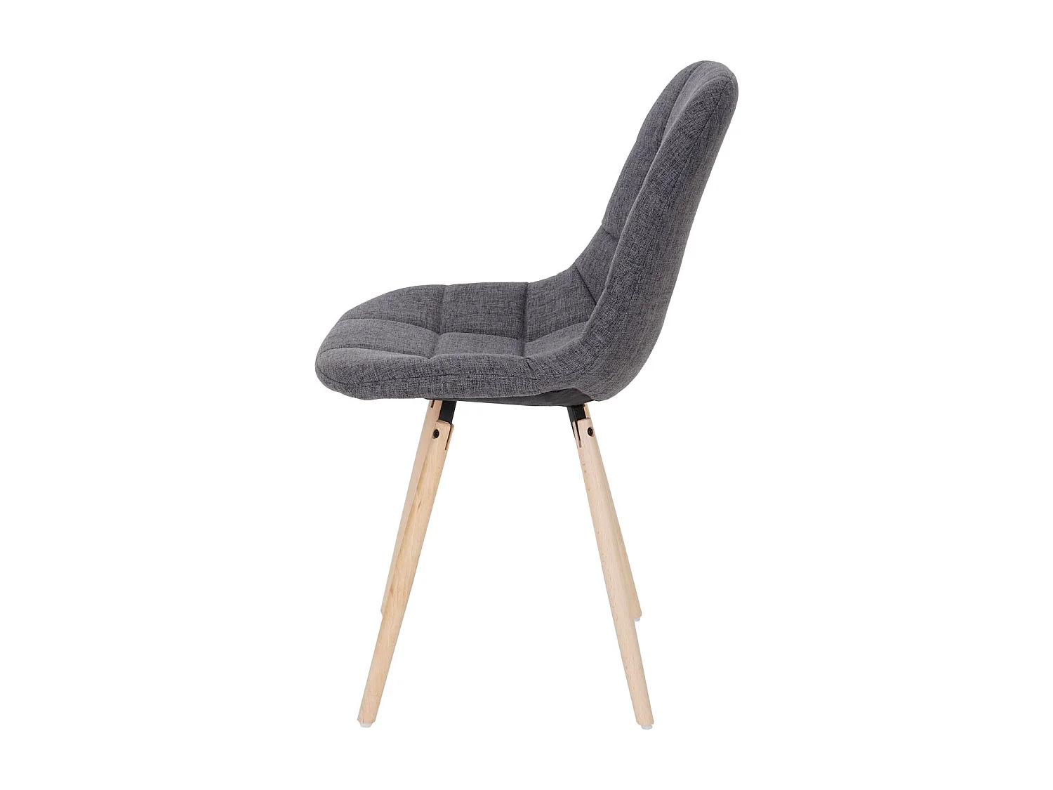 Spisestuestol MCW-A60 I (sæt med 6 stk.),  stof/tekstil i gråt