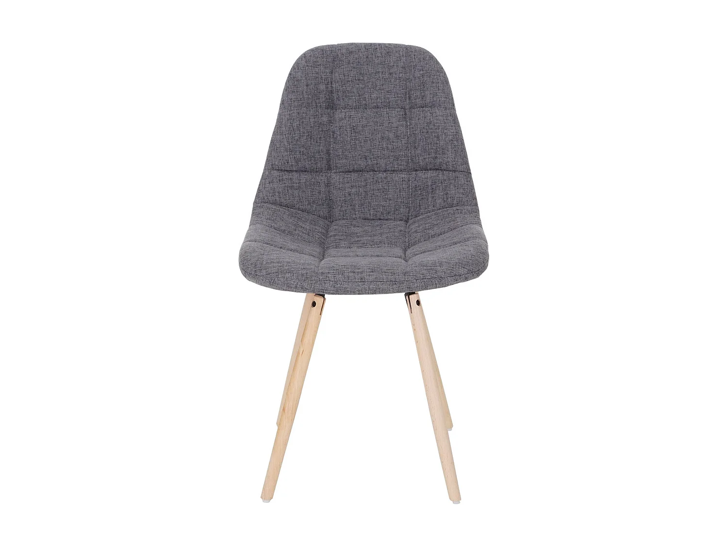 Spisestuestol MCW-A60 I (sæt med 6 stk.),  stof/tekstil i gråt