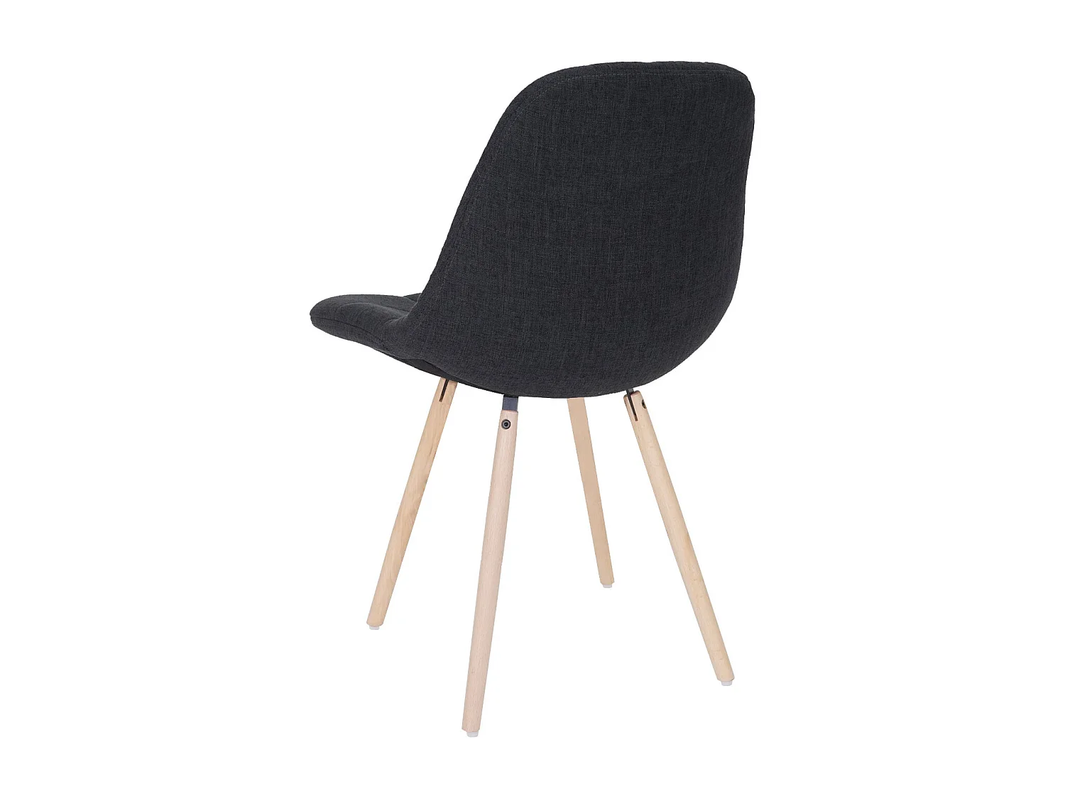 Esszimmerstuhl MCW-A60 I (2er-Set), Stoff/Textil dunkelgrau